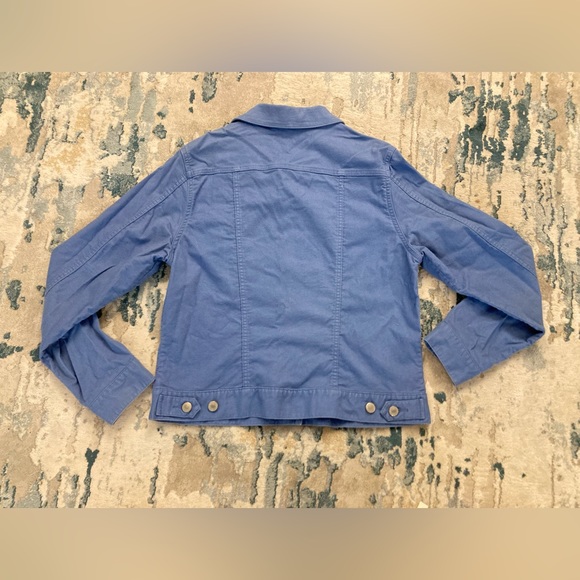 A02 Lands End Jacket 90s 80s Cotton Denim Blue Jean Chino sz Medium (10-12) - Picture 8 of 11